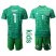 Germany #1 Neuer Green Goalkeeper Kid Soccer Country Jersey