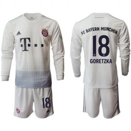 Bayern Munchen #18 Goretzka Away Long Sleeves Soccer Club Jersey
