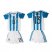Argentina #13 Funes Home Kid Soccer Country Jersey