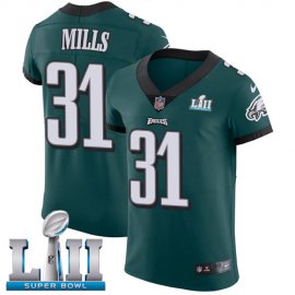 Nike Philadelphia Eagles #31 Jalen Mills Midnight Green Team Color Super Bowl LII Mens Stitched NFL Vapor Untouchable Elite Jersey