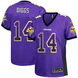 Nike Minnesota Vikings #14 Stefon Diggs Purple Team Color Womens Stitched NFL Elite Drift Fashion Jersey