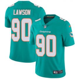 Nike Miami Dolphins #90 Shaq Lawson Aqua Green Team Color Mens Stitched NFL Vapor Untouchable Limited Jersey