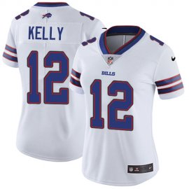 Nike Buffalo Bills #12 Jim Kelly White Womens Stitched NFL Vapor Untouchable Limited Jersey