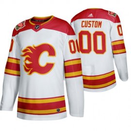 Calgary Flames Custom Mens 2019-20 Heritage Classic Authentic White Stitched NHL Jersey