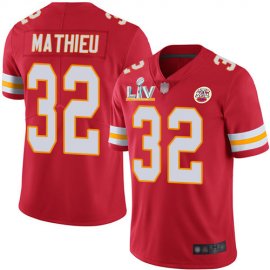 Nike Kansas City Chiefs #32 Tyrann Mathieu Red Team Color Mens Super Bowl LV Bound Stitched NFL Vapor Untouchable Limited Jersey
