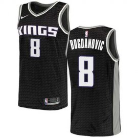 Mens Nike Sacramento Kings #8 Bogdan Bogdanovic Black NBA Swingman Statement Edition Jersey