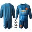 Manchester United Blank Blue Goalkeeper Long Sleeves Kid Soccer Club Jersey