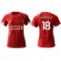 Womens Liverpool #18 Alberto M. Red Home Soccer Club Jersey