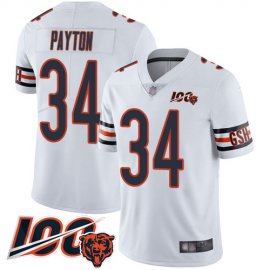 Nike Chicago Bears #34 Walter Payton White Youth Stitched NFL 100th Season Vapor Limited Jersey