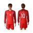 England #10 Rooney Away Long Sleeves Soccer Country Jersey