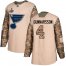 Adidas St. Louis Blues #4 Carl Gunnarsson Camo Authentic 2017 Veterans Day Stanley Cup Champions Stitched NHL Jersey
