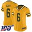 Nike Green Bay Packers #6 JK Scott Yellow Womens Stitched NFL Limited Rush 100th Season Jersey