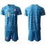 Bayern Munchen Blank Light Blue Goalkeeper Soccer Club Jersey