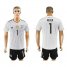 Germany #1 Neuer White Home Soccer Country Jersey