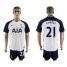 Tottenham Hotspur #21 Chadli White Home Soccer Club Jersey