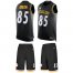 Nike Pittsburgh Steelers #85 Eric Ebron Black Team Color Mens Stitched NFL Limited Tank Top Suit Jersey