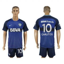 Boca Juniors #10 Carlitos Sec Away Soccer Club Jersey