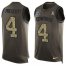 Nike Dallas Cowboys #4 Dak Prescott Green Mens Stitched NFL Limited Salute To Service Tank Top Jersey