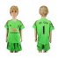 Manchester United #1 De Gea Green Kid Soccer Club Jersey