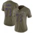 Nike Baltimore Ravens #73 Marshal Yanda Olive Womens Stitched NFL Limited 2017 Salute to Service Jersey