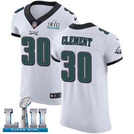 Nike Philadelphia Eagles #30 Corey Clement White Super Bowl LII Mens Stitched NFL Vapor Untouchable Elite Jersey