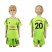Manchester United #20 S.Romero Shiny Green Goalkeeper Kid Soccer Club Jersey