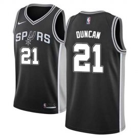 Mens Nike San Antonio Spurs #21 Tim Duncan Black NBA Swingman Icon Edition Jersey