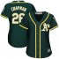 Oakland Athletics #26 Matt Chapman Green Alternate Womens Stitched MLB Jersey