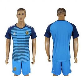 Argentina Blank Blue Goalkeeper Soccer Country Jersey