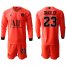 Paris Saint-Germain #23 Draxler Red Jordan Long Sleeves Soccer Club Jersey