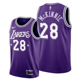 Los Angeles Los Angeles Lakers #28 Alfonzo Mckinnie Womens 2021-22 City Edition Purple NBA Jersey Womens