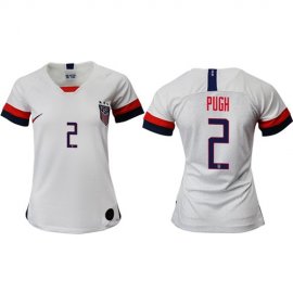 Womens USA #2 Pugh Home Soccer Country Jersey