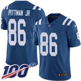 Nike Indianapolis Colts #86 Michael Pittman Jr. Royal Blue Team Color Mens Stitched NFL 100th Season Vapor Untouchable Limited Jersey