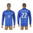 Italy #22 EL Shaarawy Blue Home Long Sleeves Soccer Country Jersey