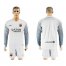 Barcelona Blank White Goalkeeper Long Sleeves Soccer Club Jersey
