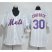 New York Mets #30 Michael Conforto White(Blue Strip) Womens Home Stitched MLB Jersey