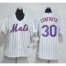 New York Mets #30 Michael Conforto White(Blue Strip) Womens Home Stitched MLB Jersey
