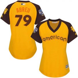 Chicago White Sox #79 Jose Abreu Gold 2016 All-Star American League Womens Stitched MLB Jersey