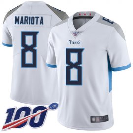Nike Tennessee Titans #8 Marcus Mariota White Mens Stitched NFL 100th Season Vapor Limited Jersey