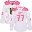 Adidas Vegas Golden Knights #77 Brad Hunt White/Pink Authentic Fashion Womens Stitched NHL Jersey