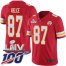 Nike Kansas City Chiefs #87 Travis Kelce Red Super Bowl LIV 2020 Team Color Youth Stitched NFL 100th Season Vapor Untouchable Limited Jersey
