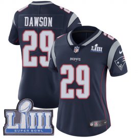 Nike New England Patriots #29 Duke Dawson Navy Blue Team Color Super Bowl LIII Bound Womens Stitched NFL Vapor Untouchable Limited Jersey