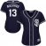 San Diego Padres #13 Manny Machado Navy Blue Alternate Womens Stitched MLB Jersey