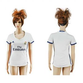 Womens Real Madrid Blank Home Soccer Club Jersey
