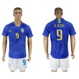 Brazil #9 G.Jesus Away Soccer Country Jersey