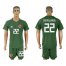 Colombia #22 Castellanos Green Goalkeeper Soccer Country Jersey