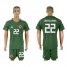 Colombia #22 Castellanos Green Goalkeeper Soccer Country Jersey