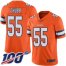Nike Denver Broncos #55 Bradley Chubb Orange Mens Stitched NFL Limited Rush 100th Season Jersey