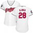 Cleveland Indians #28 Corey Kluber White 2016 World Series Bound Womens Home Stitched MLB Jersey
