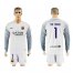 Barcelona #1 Ter Stegen White Goalkeeper Long Sleeves Soccer Club Jersey